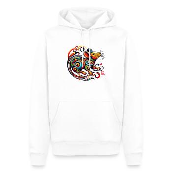 Œuvre d’art élégante de rat du zodiaque chinois pour la maison moderne - Sweat à capuche Premium bio Homme - blanc - Devant - Nico (187cm)