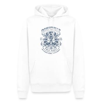 Bonneville Salt Flats Course de moto Vintage - Sweat à capuche Premium bio Homme - blanc - Devant - Nico (187cm)