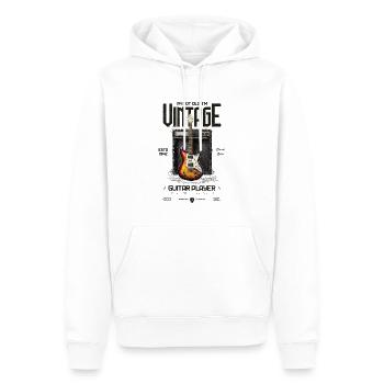 Ich bin nicht alt, ich bin Vintage Retro 1942 Gitarre - Männer Premium Bio Hoodie - Weiß - Vorne - Nico (187cm)