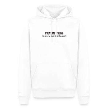 Beweisen Sie Mir Das Gegenteil: Der Winter Ist - Männer Premium Bio Hoodie - Weiß - Vorne - Nico (187cm)
