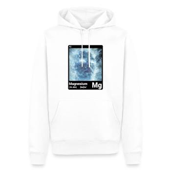 Élément du tableau périodique Magnésium (mg) 012 - Sweat à capuche Premium bio Homme - blanc - Devant - Nico (187cm)