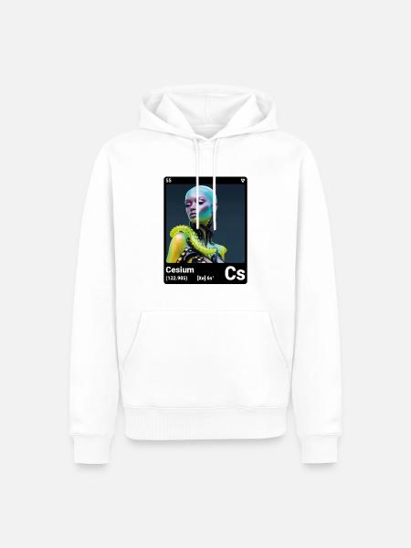 AI am Cäsium (bk) - Männer Premium Bio Hoodie - Weiß