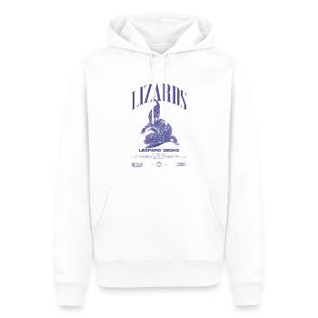 Leopard Gecko Moderne Reptile Keeper Streetwear - Herre Premium økologisk hoodie - hvid - Foran - Nico (187cm)