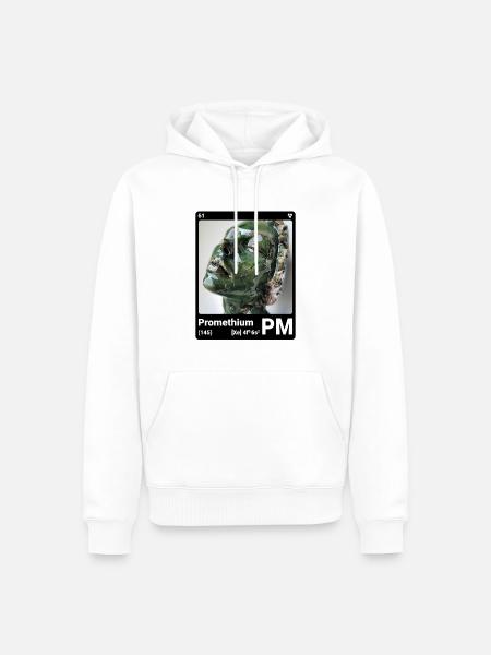 AI am Promethium (bk) - Männer Premium Bio Hoodie - Weiß