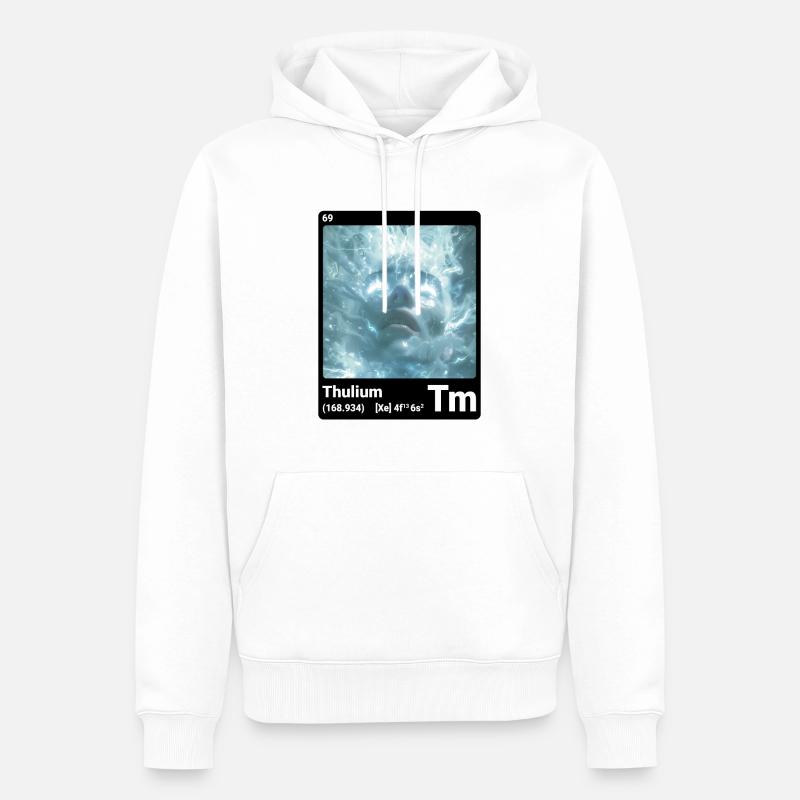 AI am Thulium (bk) - Männer Premium Bio Hoodie - Weiß