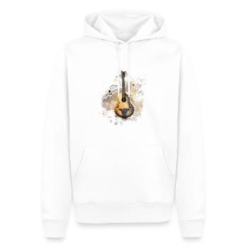 Rustic Mandolin Watercolors – Notes Of Tradition - Men’s Premium Organic Hoodie - white - Front - Nico (187cm)