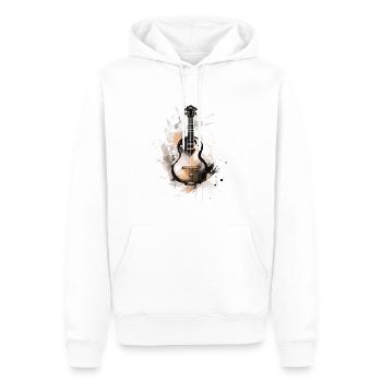 Acoustic Essence – Symphonie de guitare aquarelle - Sweat à capuche Premium bio Homme - blanc - Devant - Nico (187cm)