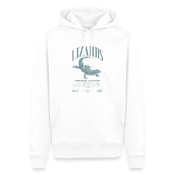Phelsuma laticauda jour Gecko gardien de lézard - Sweat à capuche Premium bio Homme - blanc - Devant - Nico (187cm)