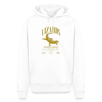 Phelsuma laticauda jour Gecko gardien de lézard - Sweat à capuche Premium bio Homme - blanc - Devant - Nico (187cm)