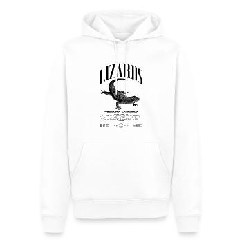 Phelsuma laticauda jour Gecko gardien de lézard - Sweat à capuche Premium bio Homme - blanc - Devant - Nico (187cm)