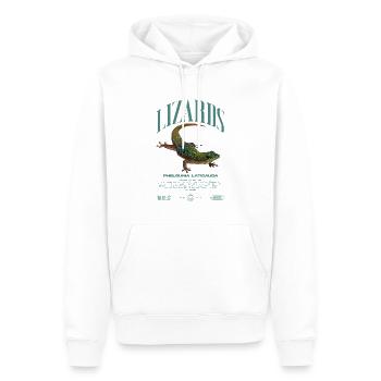 Phelsuma laticauda jour Gecko gardien de lézard - Sweat à capuche Premium bio Homme - blanc - Devant - Nico (187cm)