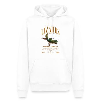 Phelsuma laticauda jour Gecko gardien de lézard - Sweat à capuche Premium bio Homme - blanc - Devant - Nico (187cm)