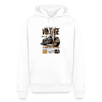 Moto Motards Motard Anniversaire Né En 2012 - Sweat à capuche Premium bio Homme - blanc - Devant - Nico (187cm)