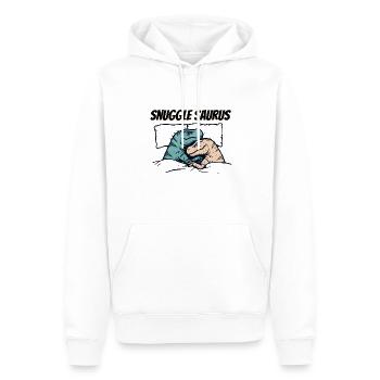 Lustige Schlafende Dinosaurier Kuscheln Saurus - Männer Premium Bio Hoodie - Weiß - Vorne - Nico (187cm)