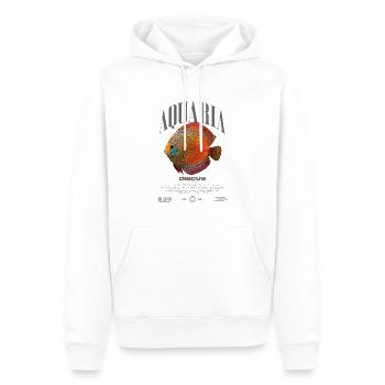 Diskus-Buntbarsch Fish Keeper Moderne Streetwear - Männer Premium Bio Hoodie - Weiß - Vorne - Nico (187cm)