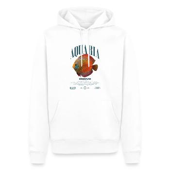 Diskus-Buntbarsch Fish Keeper Moderne Streetwear - Männer Premium Bio Hoodie - Weiß - Vorne - Nico (187cm)
