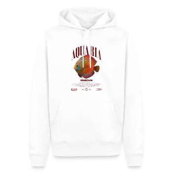 Diskus-Buntbarsch Fish Keeper Moderne Streetwear - Männer Premium Bio Hoodie - Weiß - Vorne - Nico (187cm)