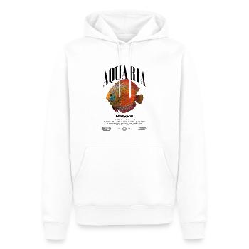 Diskus-Buntbarsch Fish Keeper Moderne Streetwear - Männer Premium Bio Hoodie - Weiß - Vorne - Nico (187cm)