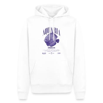 Diskus-Buntbarsch Fish Keeper Moderne Streetwear - Männer Premium Bio Hoodie - Weiß - Vorne - Nico (187cm)