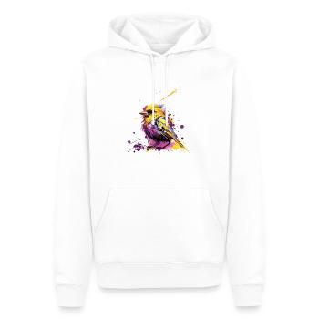 Amerikanischer Stieglitz - Männer Premium Bio Hoodie - Weiß - Vorne - Nico (187cm)