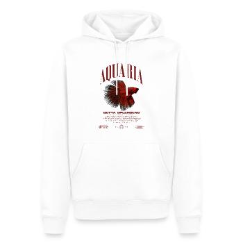 Betta Fish Keeper Streetwear moderne - Sweat à capuche Premium bio Homme - blanc - Devant - Nico (187cm)
