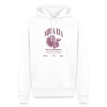 Betta Fish Keeper Streetwear moderne - Sweat à capuche Premium bio Homme - blanc - Devant - Nico (187cm)