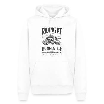 Bonneville Salt Flats Motorrad Geburtstag 1944 - Männer Premium Bio Hoodie - Weiß - Vorne - Nico (187cm)