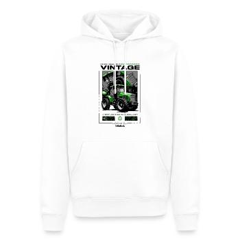 Anniversaire de fermier de tracteur vintage né en 1964 - Sweat à capuche Premium bio Homme - blanc - Devant - Nico (187cm)