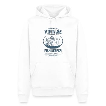 Gardien de poisson vintage poisson tropical anniversaire 1961 - Sweat à capuche Premium bio Homme - blanc - Devant - Nico (187cm)