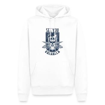 See You In Valhalla Viking Norse - Men’s Premium Organic Hoodie - white - Front - Nico (187cm)