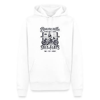 Bonneville Salt Flats Motorrad Rennen Vintage - Männer Premium Bio Hoodie - Weiß - Vorne - Nico (187cm)
