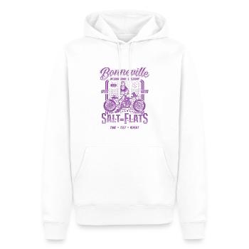 Bonneville Salt Flats Motorrad Rennen Vintage - Männer Premium Bio Hoodie - Weiß - Vorne - Nico (187cm)