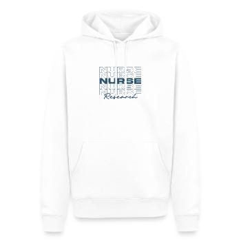 Infirmière de recherche Infirmières médicales élégantes - Sweat à capuche Premium bio Homme - blanc - Devant - Nico (187cm)