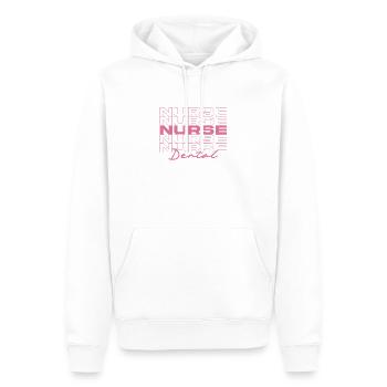 Infirmière dentaire Infirmières médicales élégantes - Sweat à capuche Premium bio Homme - blanc - Devant - Nico (187cm)