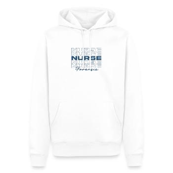 Infirmière médico-légale Infirmières médicales élégantes - Sweat à capuche Premium bio Homme - blanc - Devant - Nico (187cm)