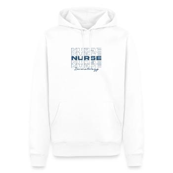 Dermatology Nurse Medical Nurses Stylish - Men’s Premium Organic Hoodie - white - Front - Nico (187cm)