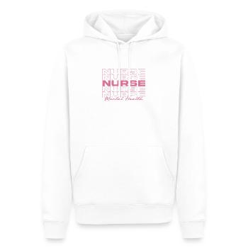 Infirmière en santé mentale Infirmières médicales élégantes - Sweat à capuche Premium bio Homme - blanc - Devant - Nico (187cm)