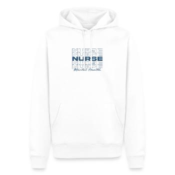 Infirmière en santé mentale Infirmières médicales élégantes - Sweat à capuche Premium bio Homme - blanc - Devant - Nico (187cm)