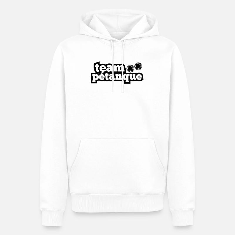 Pétanque-Team - Bowling-Geschenk - Männer Premium Bio Hoodie - Weiß