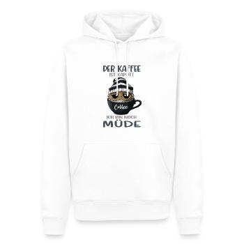 Der Kaffee Ist Kaputt Kaffeeliebhaber Kaffee Eule - Männer Premium Bio Hoodie - Weiß - Vorne - Nico (187cm)