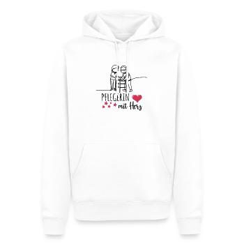 Altenpflege Pflegeleben Pflegerin Mit Herz - Männer Premium Bio Hoodie - Weiß - Vorne - Nico (187cm)