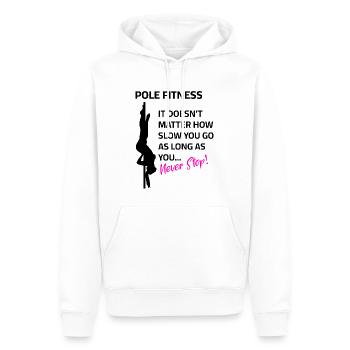Pole Fitness Pole dance Sprüche - Männer Premium Bio Hoodie - Weiß - Vorne - Nico (187cm)