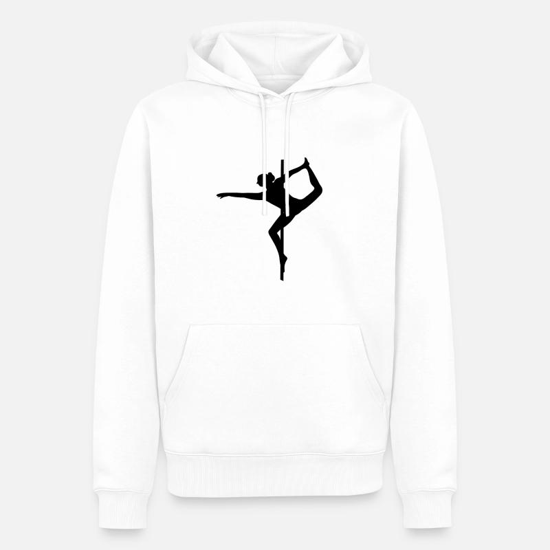 Pole Dance Pose - Sweat à capuche Premium bio Homme - blanc