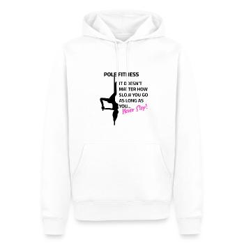 Never Stop Poledance - Männer Premium Bio Hoodie - Weiß - Vorne - Nico (187cm)