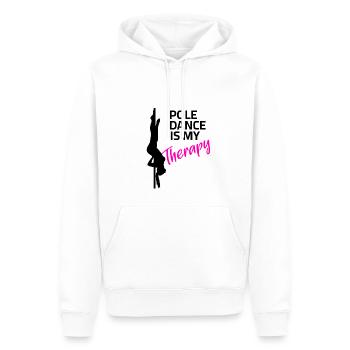 La pole dance est ma thérapie - Sweat à capuche Premium bio Homme - blanc - Devant - Nico (187cm)
