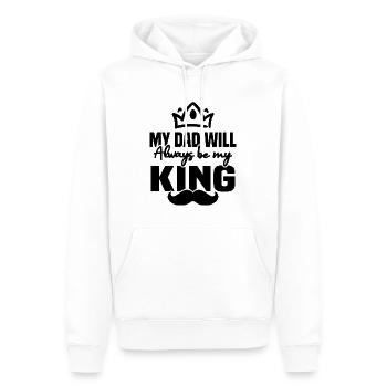 Mein Vater wird immer mein König sein - Männer Premium Bio Hoodie - Weiß - Vorne - Nico (187cm)