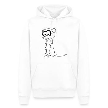 Suricate Comic Animal - Sweat à capuche Premium bio Homme - blanc - Devant - Nico (187cm)