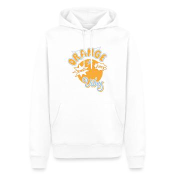 Orangen Vibes Juicy Fruits Sommer Sonne - Männer Premium Bio Hoodie - Weiß - Vorne - Nico (187cm)