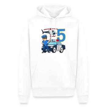 5 Geburtstag Polizei Auto 5 Jahre alt Polizist - Männer Premium Bio Hoodie - Weiß - Vorne - Nico (187cm)