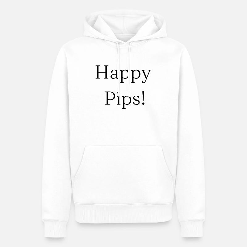 Happy Pips - Männer Premium Bio Hoodie - Weiß